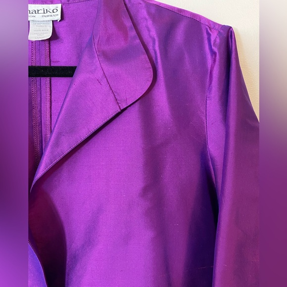 Mariko Silk Jacket in Dark Magenta Size L - Picture 4 of 10